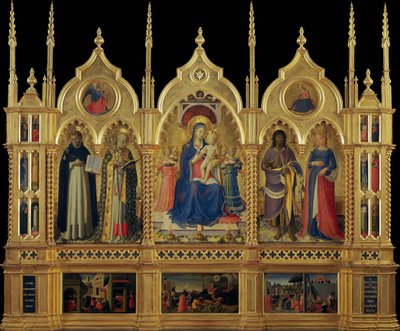 Maria med barn och heliga Perugia altartavla, ca 1437. av Fra Giovanni Angelico da Fiesole