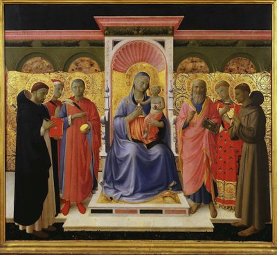 Helig konversation Annalena altartavla, ca 1435. av Fra Giovanni Angelico da Fiesole