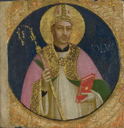 Saint Romulus Panel från Fiesole San Domenico altartavla, ca. 1423-1424 av Fra Giovanni Angelico da Fiesole