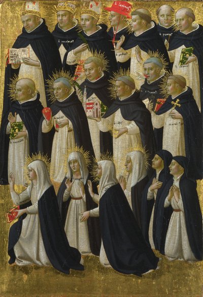 Den dominikanska välsignade panelen från Fiesole San Domenico altartavla, ca. 1423-1424 av Fra Giovanni Angelico da Fiesole