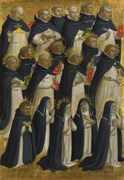 Den dominikanska välsignade panelen från Fiesole San Domenico altartavla, ca. 1423-1424 av Fra Giovanni Angelico da Fiesole