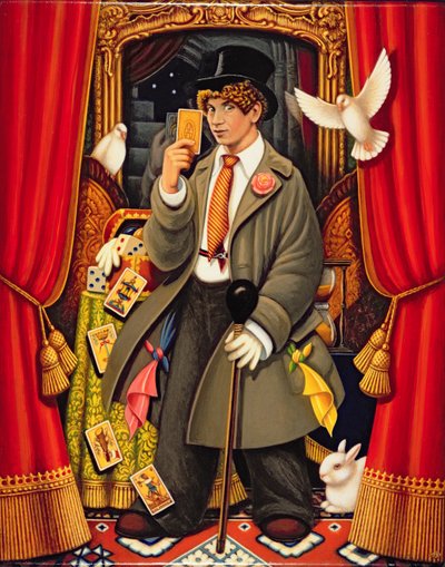 Harpo, 2010 (oljor & tempera på panel) av Frances Broomfield