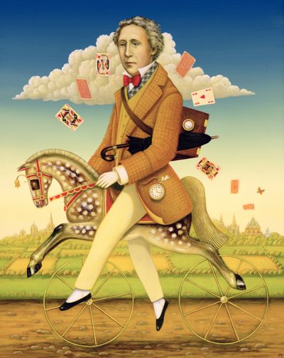Lewis Carroll (1832-98) 2001 (olja och tempera på panel) av Frances Broomfield