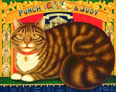 Muffin, The Covent Garden Cat, 1996 (olja och tempera på panel) av Frances Broomfield