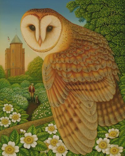 The White Garden, 1997 (olja och tempera på panel) av Frances Broomfield