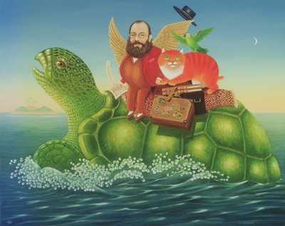The Yonghy-Bonghy-Bo, 1994 (olja och tempera på panel) av Frances Broomfield