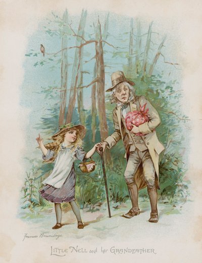 Lilla Nell och hennes farfar (chromolitho) av Frances Brundage