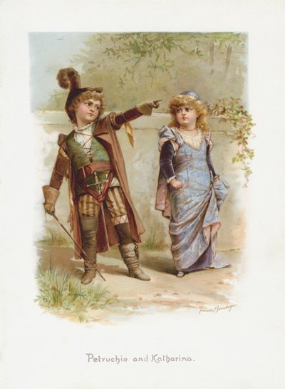 Petrochio och Katharina (kromolit) av Frances Brundage