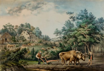 Amerikanska bondgårdsscener. nr 1. av Frances Flora Bond Palmer