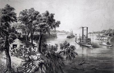 Low Water i Mississippi, pub. av Currier och Ives, 1867 av Frances Flora Bond Palmer