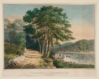 Utsikt nära Highbridge. Harlem River, N.Y. av Frances Flora Bond Palmer