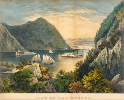 Utsikt över Hudsonfloden av Frances Flora Bond Palmer