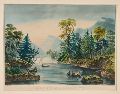 Utsikt över Lake George, NY av Frances Flora Bond Palmer