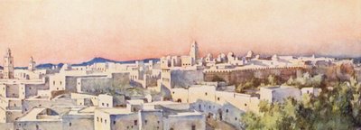 Kväll, Kairouan (färglitografi) av Frances Nesbitt