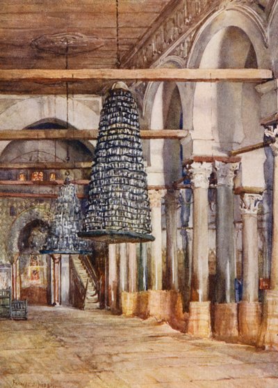 Sidi Okba-moskén i Kairouan (färglitografi) av Frances Nesbitt