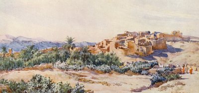 På kanten av öknen (färglitografi) av Frances Nesbitt