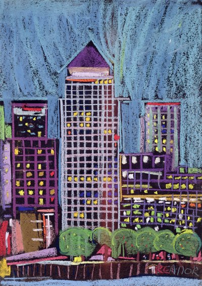Canary Wharf i London Docklands av Frances Treanor