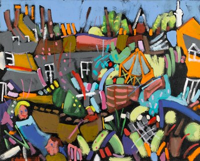 Judy au Jardin, 2010 (akryl på duk) av Frances Treanor