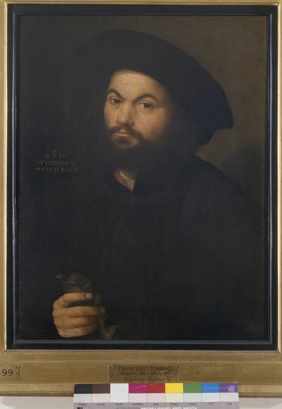 Porträtt av en man, ca 1520 (olja på duk) av Francesco Torbido