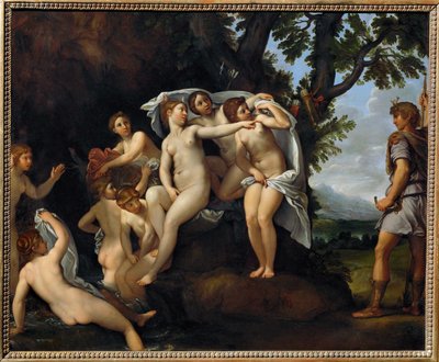 Acteon metamorphose en cerf - Actaion förvandlad till en hjort ... av Francesco Albani