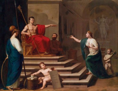 Allegori över Napoleon som befriare av Italien 1797 av Francesco Alberi