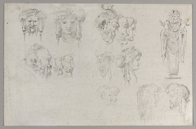 Studies of Heads, ca. 1744. av Francesco Algarotti