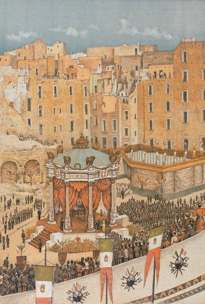 Renovering av Piazza del Porto (Port Square), i Neapel av Francesco Aversano