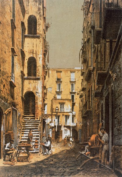 Vico Calderai Porto, i Neapel av Francesco Aversano
