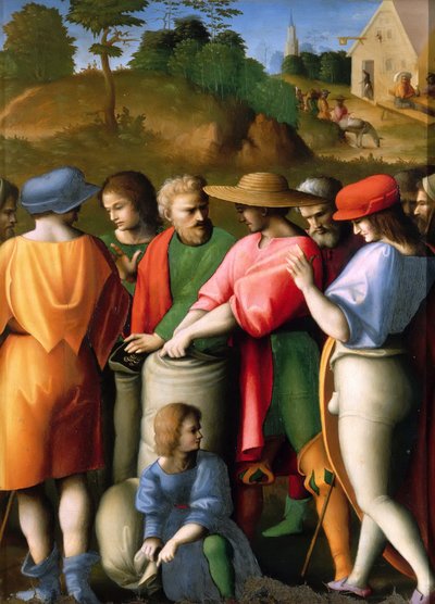 Legend of Joseph: The Search for the Silver Cap, 1515-1516. av Francesco Bacchiacca
