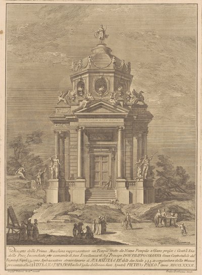 Prima Macchina för Kina 1782: The Temple of Janus..., 1782. av Francesco Barbazza