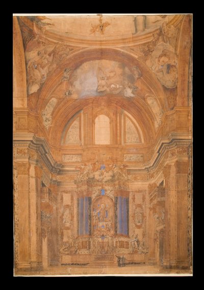 Utsikt över det inre av Gesu, Rom, 1716 av Francesco Bartoli