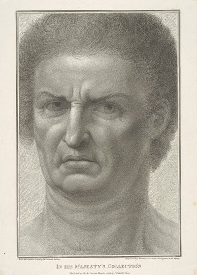 Mansansikte, framifrån av Francesco Bartolozzi