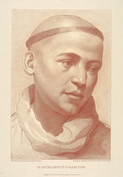 En munks huvud av Francesco Bartolozzi