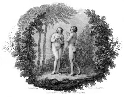 Adam och Eva, 1796. av Francesco Bartolozzi
