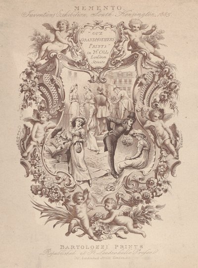 Annons för Memento, Inventions Exhibition, South Kensington, 1885, ca. 1885. av Francesco Bartolozzi