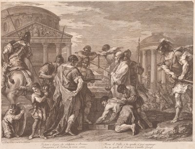 Camillus räddar Rom från Brennus av Francesco Bartolozzi