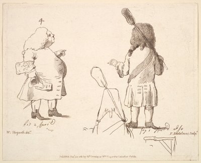 Karikatyrer av Lord Melcombe och Lord Winchelsea, 22 december 1781. av Francesco Bartolozzi