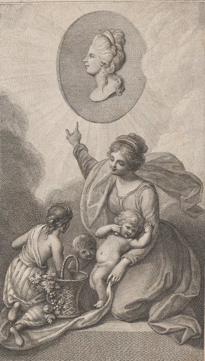 Välgörenhet, från Barnens vän, 1788. av Francesco Bartolozzi