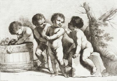 Fyra putti av Francesco Bartolozzi