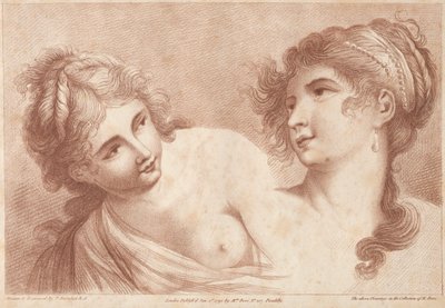 Heads of Two Women av Francesco Bartolozzi