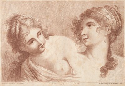 Två kvinnors chefer, 1792. av Francesco Bartolozzi