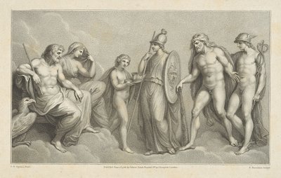 Herkules presenteras för Jupiter och Juno av Francesco Bartolozzi