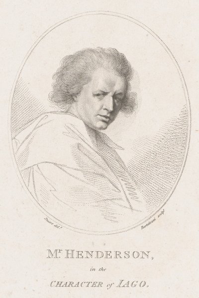 John Henderson, i karaktären av Iago Shakespeares Othello, 1786. av Francesco Bartolozzi