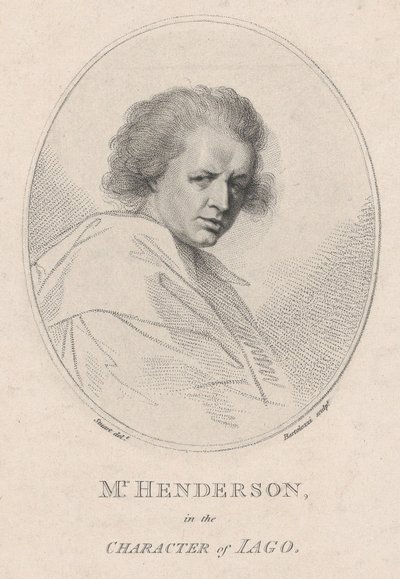 John Henderson, i karaktären av Iago Shakespeares Othello, 1786., 1786. av Francesco Bartolozzi