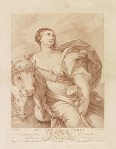 Jupiter i Europa Jupiter och Europa (titel på objekt) av Francesco Bartolozzi