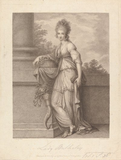 Lady Elizabeth Harriet Bulkeley (född Warren) av Francesco Bartolozzi