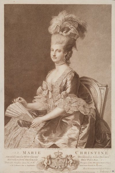 Maria Kristina, ärkehertiginna av Österrike, gift med Albert av Sachsen-Teschen, 1782 av Francesco Bartolozzi