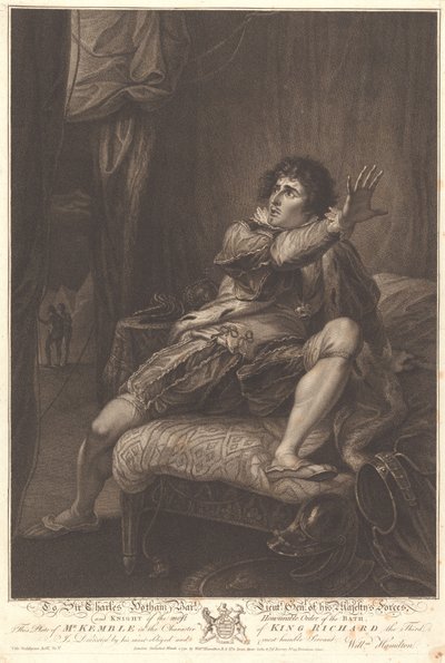 Herr Keuible i rollen som kung Richard III av Francesco Bartolozzi