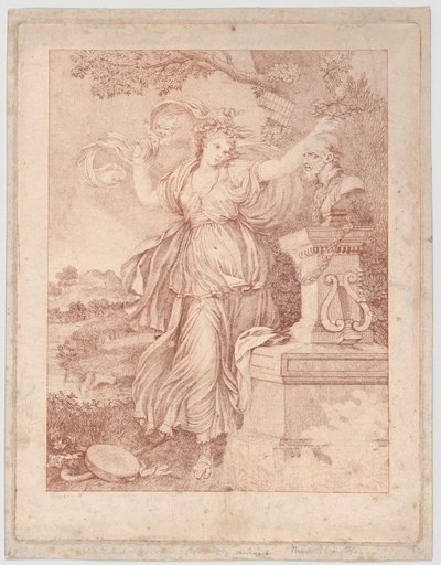 Mrs Abington som Thalia, 1783. av Francesco Bartolozzi