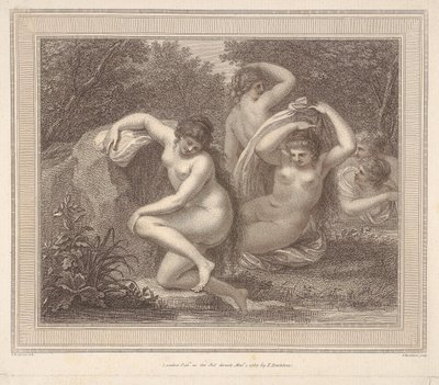 Nymfer och Diana badar av Francesco Bartolozzi